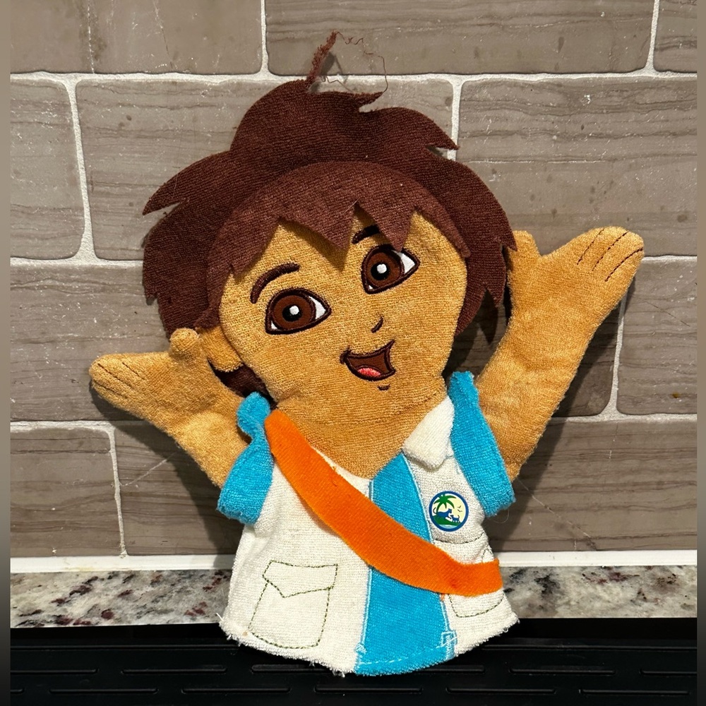 2007 Nickelodeon Diego Vintage Bath Mitt Hand Puppet Diego Márquez Go Diego Go